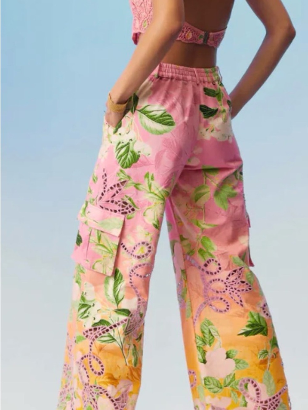Hemant & Nandita Pakhi Cargo Pants in Ombre